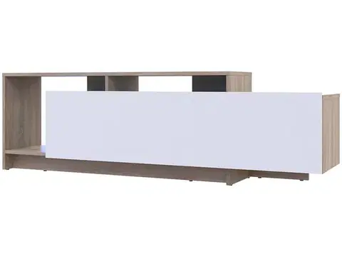TV stolíky NABBI Ulfet U2 tv stolík dub sonoma / biela