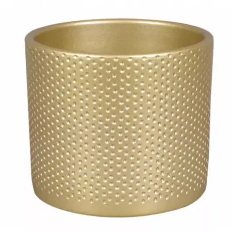 Záhrada Obal na kvetináč Zeus Dots 13 cm zlatý