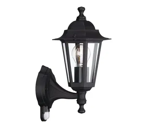 Svietidlá Philips 1747330PN - Vonkajšie nástenné svietidlo so senzorom 1xE27/60W/230V IP44 1747330PN