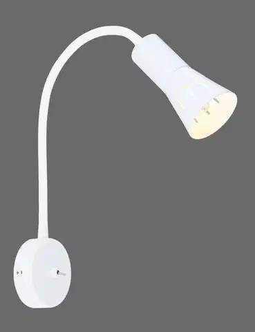 Bodové svetlá Nástenná lampa biela s nastaviteľným ramenom 1xE14 Arena