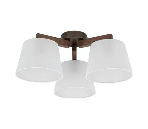Svietidlá BRILAGI - Prisadený luster LATTE 3xE27/15W/230V borovica/biela 11569