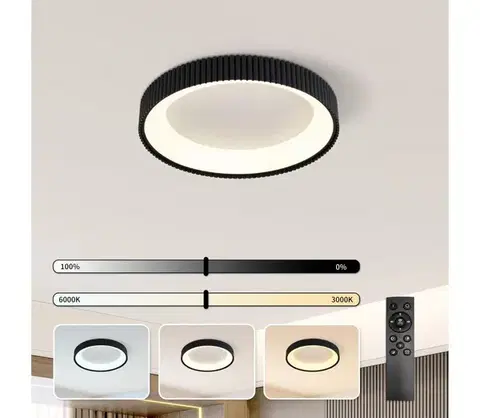 Svietidlá BRILAGI - LED stmievateľné stropné svietidlo FALCON MODERN LED/30W/230V 40 cm čierne +DO BRI499