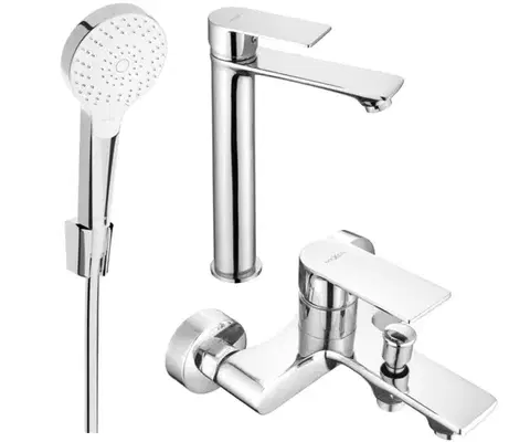 Sprchy a sprchové panely MEXEN/S - Royo R05 Set umývadlové a vaňové batérie s príslušenstvom, chróm 72213R05-00