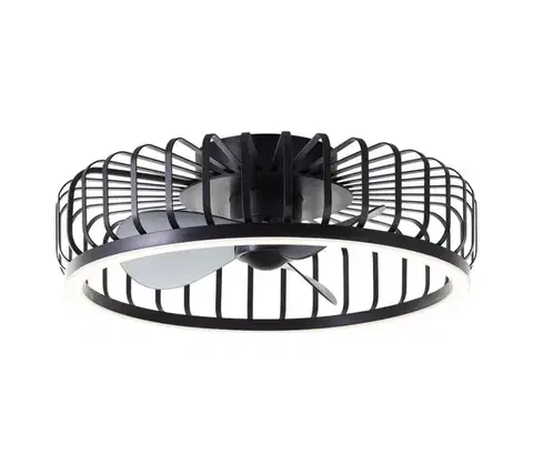 Ventilátory Brilliant - LED stropné svietidlo s látorom CAPO LED/36W/230V čierne + diaľkové ovládanie G80920/06