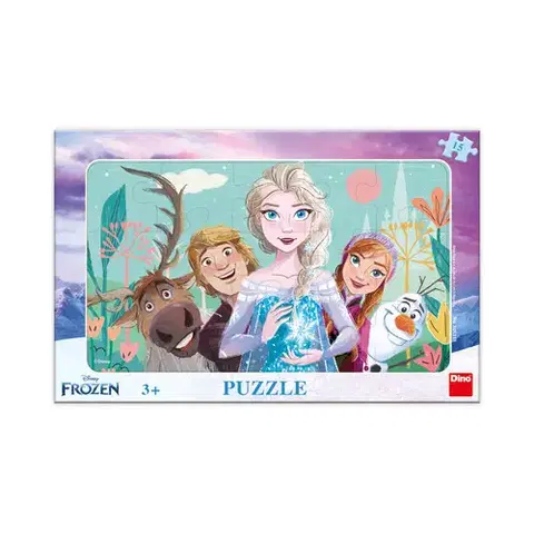 Do 49 dielikov Puzzle Ľadové kráľovstvo: Rodina 15 Dino