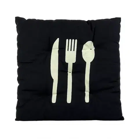 Bytový textil Podsedák MODERN čierna 40x40