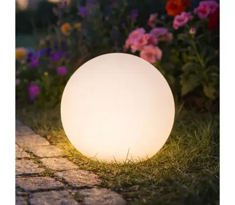 Záhradné lampy Zuma Line Mc30E - Vonkajšie svietidlo GLOBO 1xE27/15W/230V priemer 30 cm IP44 Mc30E