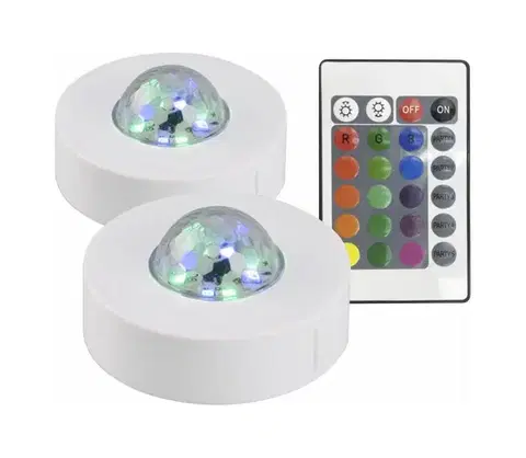 Svietidlá  SADA 2x LED RGB Dekoračné svietidlo FESTA 3xAAA/4,5V + diaľkové ovládanie 325501