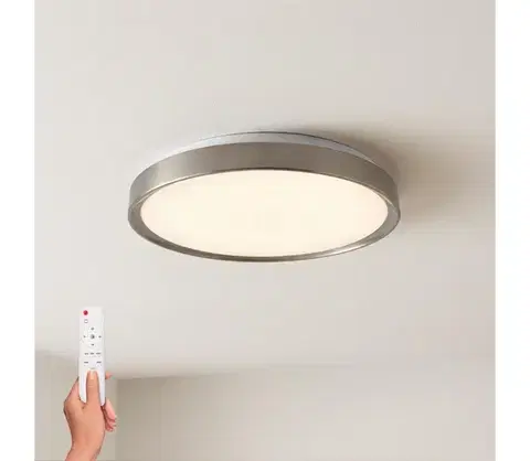 Svietidlá BRILAGI-LED Stmievateľné svietidlo FANCIA LED/48W/230V 3000–6500K, priemer 39 cm, strieborné + diaľkové ovládanie WO800-OEM36-40
