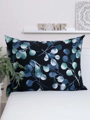 Dekoračné obliečky MKLozkoviny.sk Bavlnená obliečka na vankúš Renforcé 70 × 90 cm - Eukalyptus 2-  -