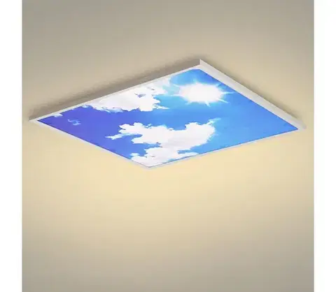 Svietidlá BRILAGI - LED Stropné svietidlo SLIMFRAME SKY LED/58W/230V 60x60 cm strieborná/modrá BRI497