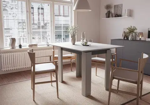 Jedálenské stoly LILY rozkladací jedálenský stôl, grey mouse/anthracite