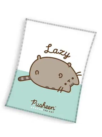 Deky Carbotex Detská mikroplyšová deka 130 x 170 cm - Mačička Pusheen Lazy Cat