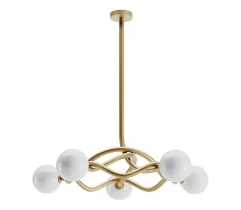 Svietidlá Redo 01-3258 - Luster na tyči CONFUSIO 5xE14/28W/230V priemer 96 cm zlatý 01-3258