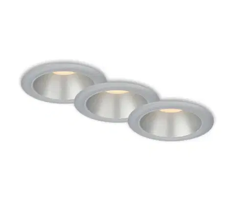 Svietidlá Briloner 7041-034-SADA 3x LED Kúpeľňové podh. svietidlo LED/4,9W/230V strieborná 7041-034