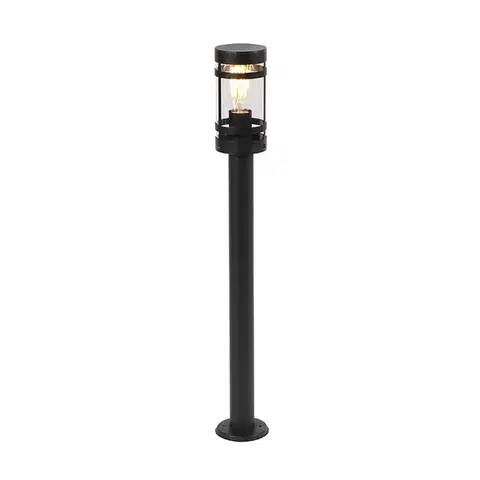 Zahradne stlpove lampy Moderná vonkajšia lampa čierna 80 cm IP44 - Gleam