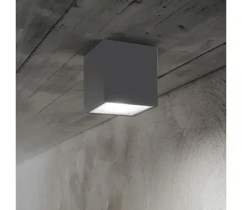 Svietidlá Ideal Lux - Vonkajšie bodové svietidlo TECHO 1xGU10/20W/230V 15x15cm IP54 antracit 251516
