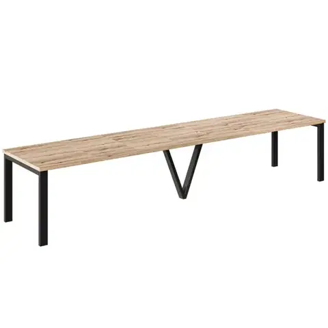 Jedálenské stoly Rozkladací stôl 130-405 cm Titan dub evoke