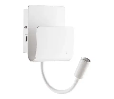 Svietidlá Ideal Lux - LED Nástenné bodové svietidlo PROBE LED/9,5W/230V USB biela 243160