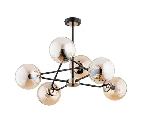 Svietidlá  Luster na tyči SAGITO 6xE14/10W/230V zlatá 63081