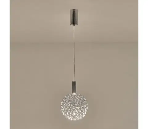 Svietidlá Eurolamp LED Luster na lanku PERFORATO LED/6,3W/230V 3000K lesklý chróm pr. 20 cm 144-15068