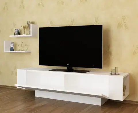 Obývacie steny TV skrinka / Obývacia stena Ekol - White