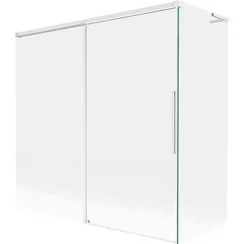 Sprchové dvere MEXEN/S - Rox L vaňová zástena 2-krídlová posuvná 160 + 80 x 150, transparent, biela 8C9L-160-080-20-00