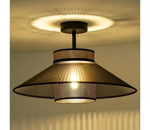 Svietidlá  - Prisadený luster RIO SHINY 1xE27/15W/230V pr. 45 cm čierna/medená 604246