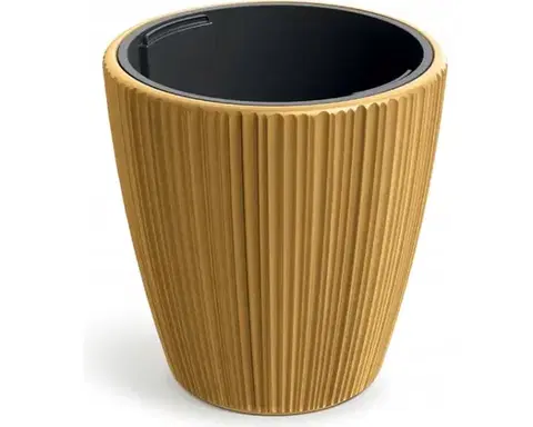 Kvetináče a truhlíky DBOR350-117U plastový kvetináč 34,9 cm horčicová