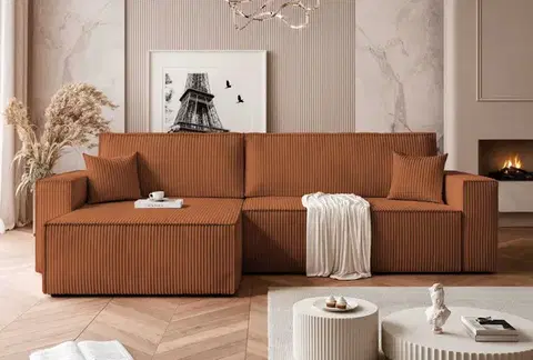 Rohové sedacie súpravy Elvisia Rozkladacia sedacia súprava PARIS XL | univerzálna Farba: Poso 40