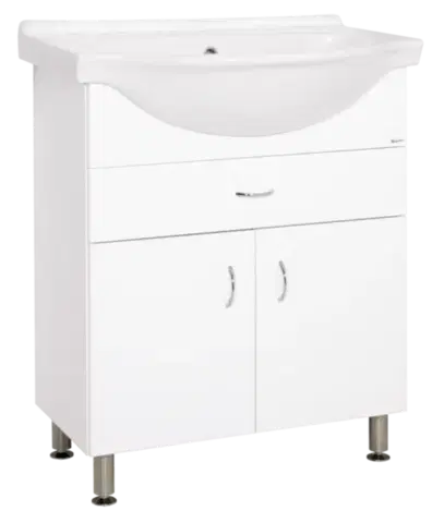 Kúpeľňový nábytok Kúpeľňová skrinka s umývadlom Keramia Pro 70x56 cm biela PRO70Z PRO70Z