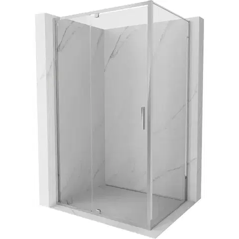 Sprchovacie kúty MEXEN/S - Exo sprchovací kút dvere krídlové 140 x 100, transparent, chróm 819-140-100-01-00