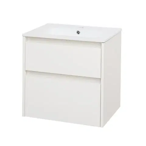 Kúpeľňový nábytok Mereo Opto, kúpeľňová skrinka s keramickým umývadlom 61cm, biela CN910