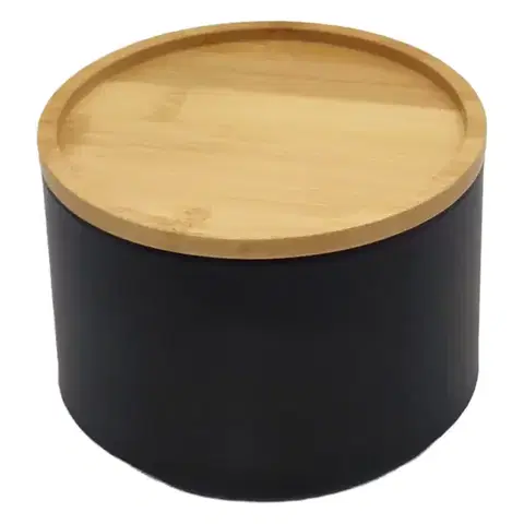 Dekorácie a bytové doplnky Kontajner s bambusovým vekom FTC700-A black ø13x9 cm