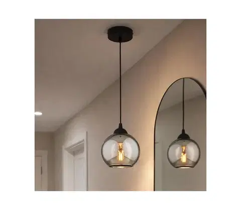 Svietidlá BRILAGI - Luster na lanku DIOR 1xE27/60W/230V čierna/dymovošedá 59-002B