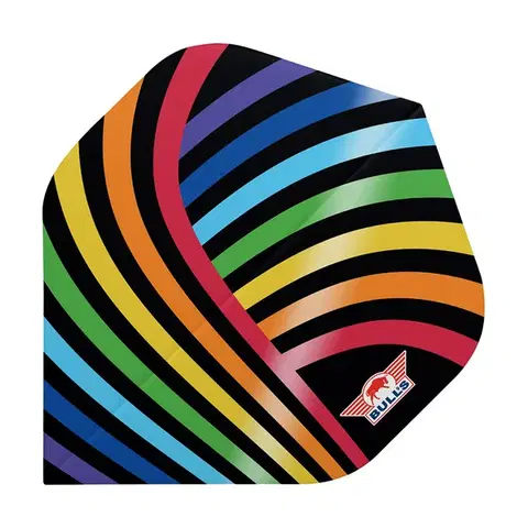 Letky na šípky Bull's Powerflite D100 Rainbow Std. 3ks