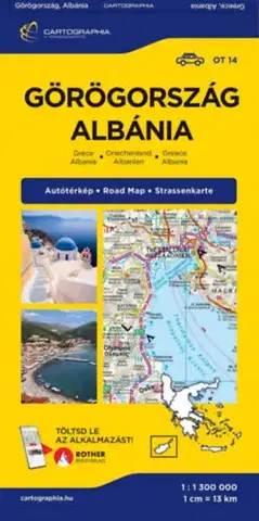 Do auta Görögország, Albánia autótérkép