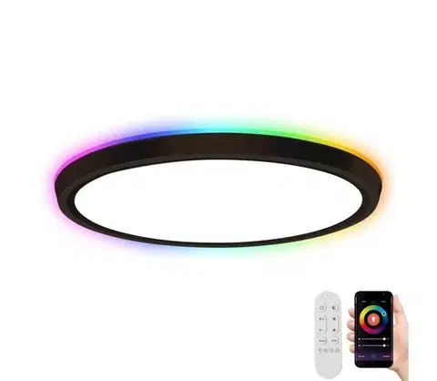 Svietidlá  NEO 07166-B40-LED RGBCCT Stmievateľné svietidlo 50W/230V Wi-Fi Tuya černá+DO 07166-B40