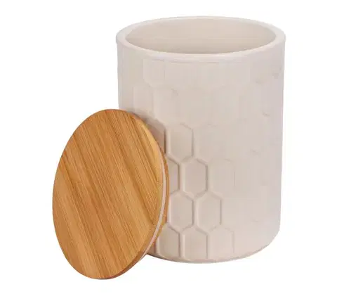 Kuchynské potreby WENKO 54222100 - Úložný box MAYA 13x17 cm biela/hnedá 54222100