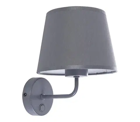 Svietidlá  Nástenná lampa MAJA 1xE27/15W/230V šedá 1880