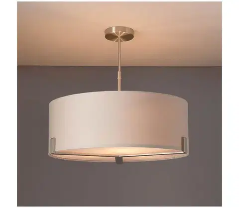 Svietidlá Endon 95834 - Luster na tyči HAYFIELD 3xE27/40W/230V matný chróm/béžová 95834