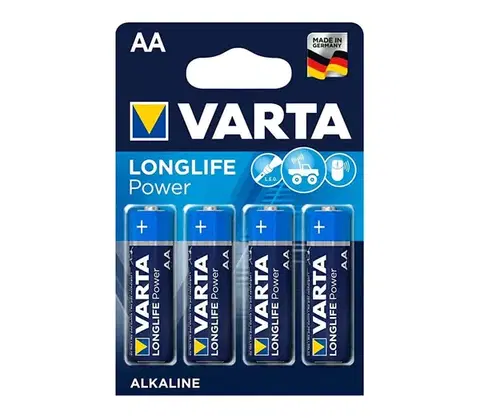 Predlžovacie káble Varta 4906 - 4 ks Alkalické batérie LONGLIFE AA 1,5V 4906121414