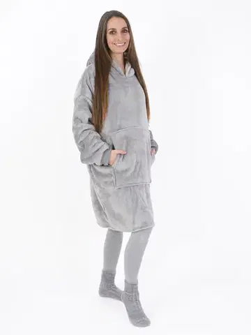 Dámske mikiny MKLozkoviny.sk Baránková mikina mikroplyš – Laura svetlo šedá veľkosť M