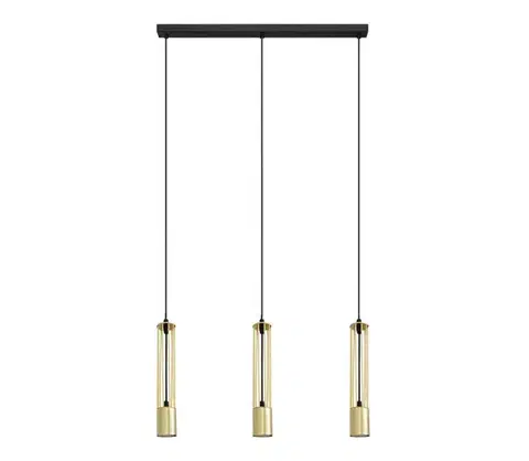 Svietidlá  LED Luster na lanku BARS 3xGU10/4,8W/230V zlatá W-L 1115/3 GO