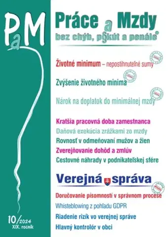 Pracovné právo Práce a Mzdy 10 2024 - Životné minimum – nepostihnuteľné sumy
