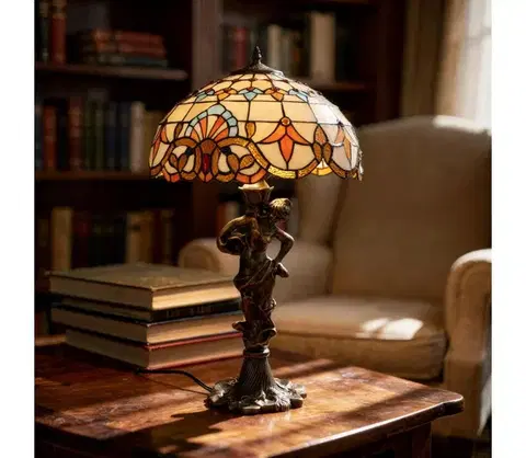 Lampy BRILAGI - Tiffany vitrážová stolná lampa MIRABELLA 1xE27/60W/230V BRT-12028D