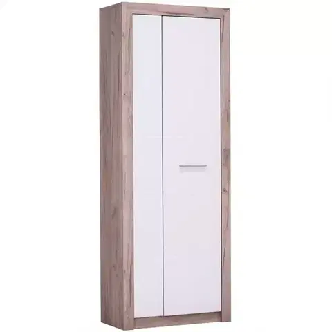 Šatníkové skrine Skriňa Astor  Dub Šedá/Biely lesk11008564