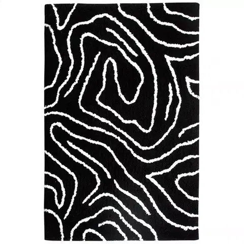 Moderné koberce Koberec Shaggy BlackCurves 1,4/1,9 PSR-13557 čierny