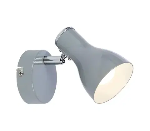 Svietidlá  Nástenná lampička JULIE 1xE14/40W/230V šedá 91-66619