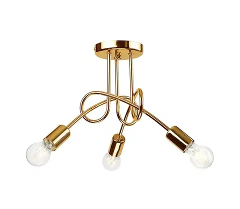Svietidlá  Prisadený luster CAMILLA 3xE27/60W/230V LM 3.79 złoty